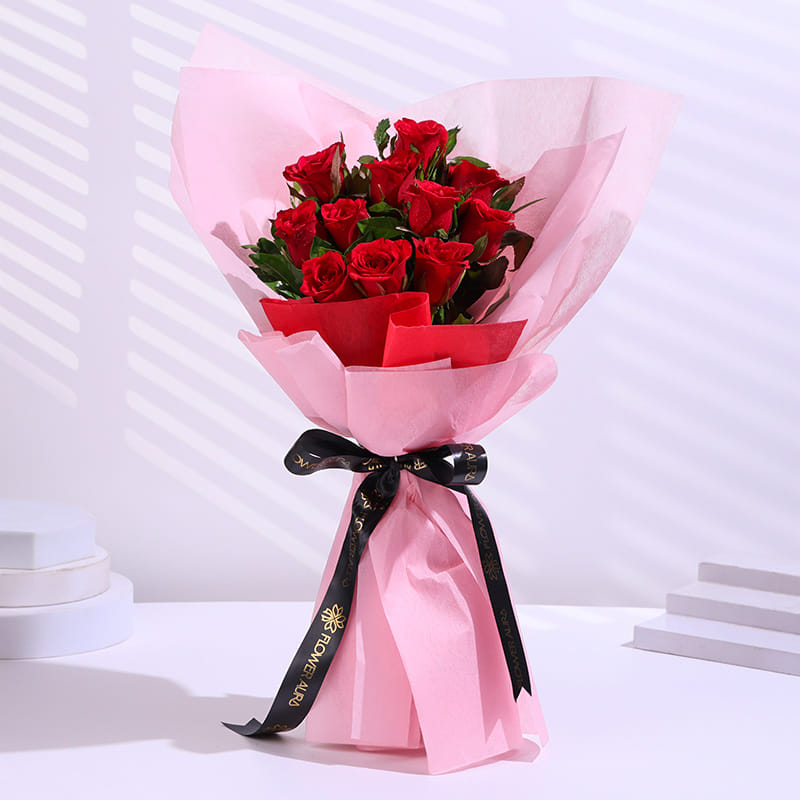 10 Red Roses Bouquet