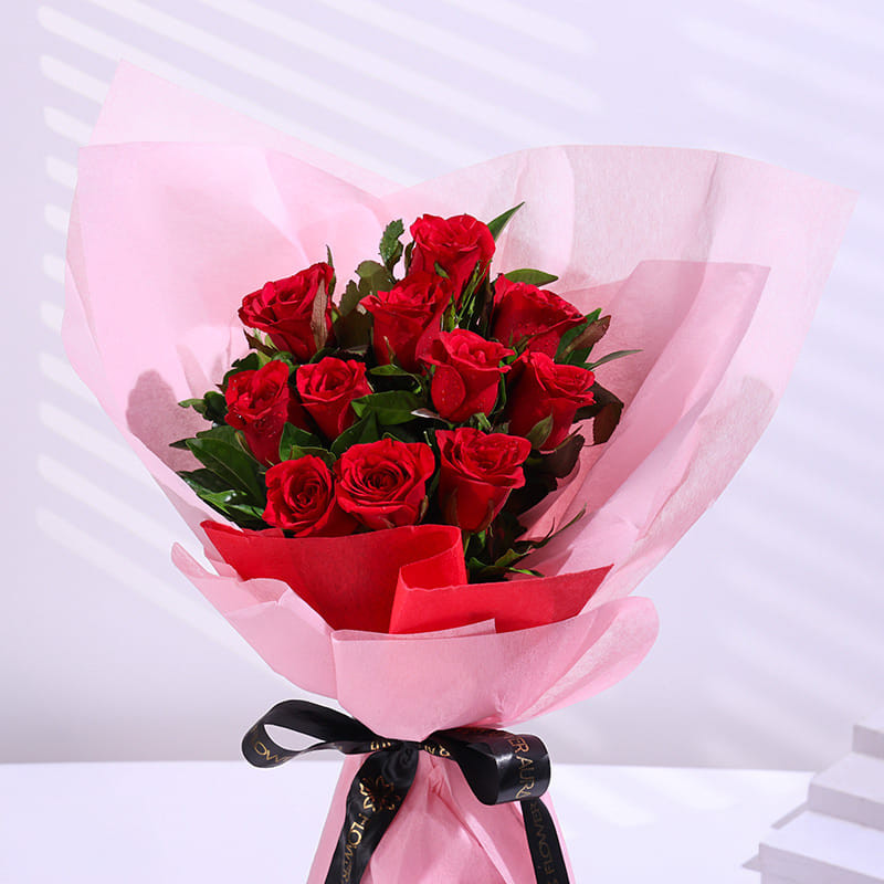 10 Red Roses Bouquet