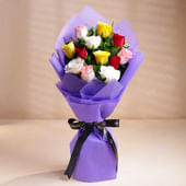 Buy Mixed Roses Flower Bouquet Online