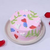 Petals N Hearts Chocolate Cake