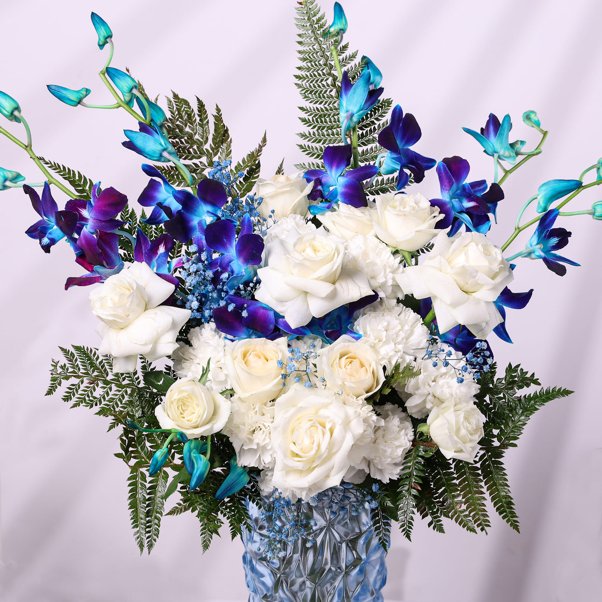 Serene White & Blue Floral Arrangement