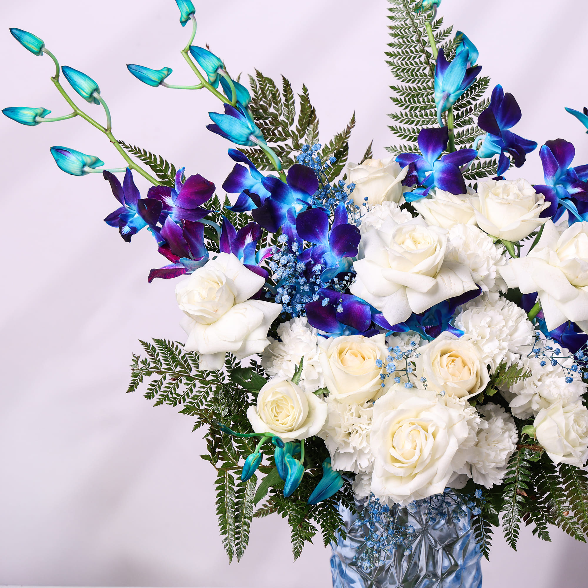 Serene White & Blue Floral Arrangement