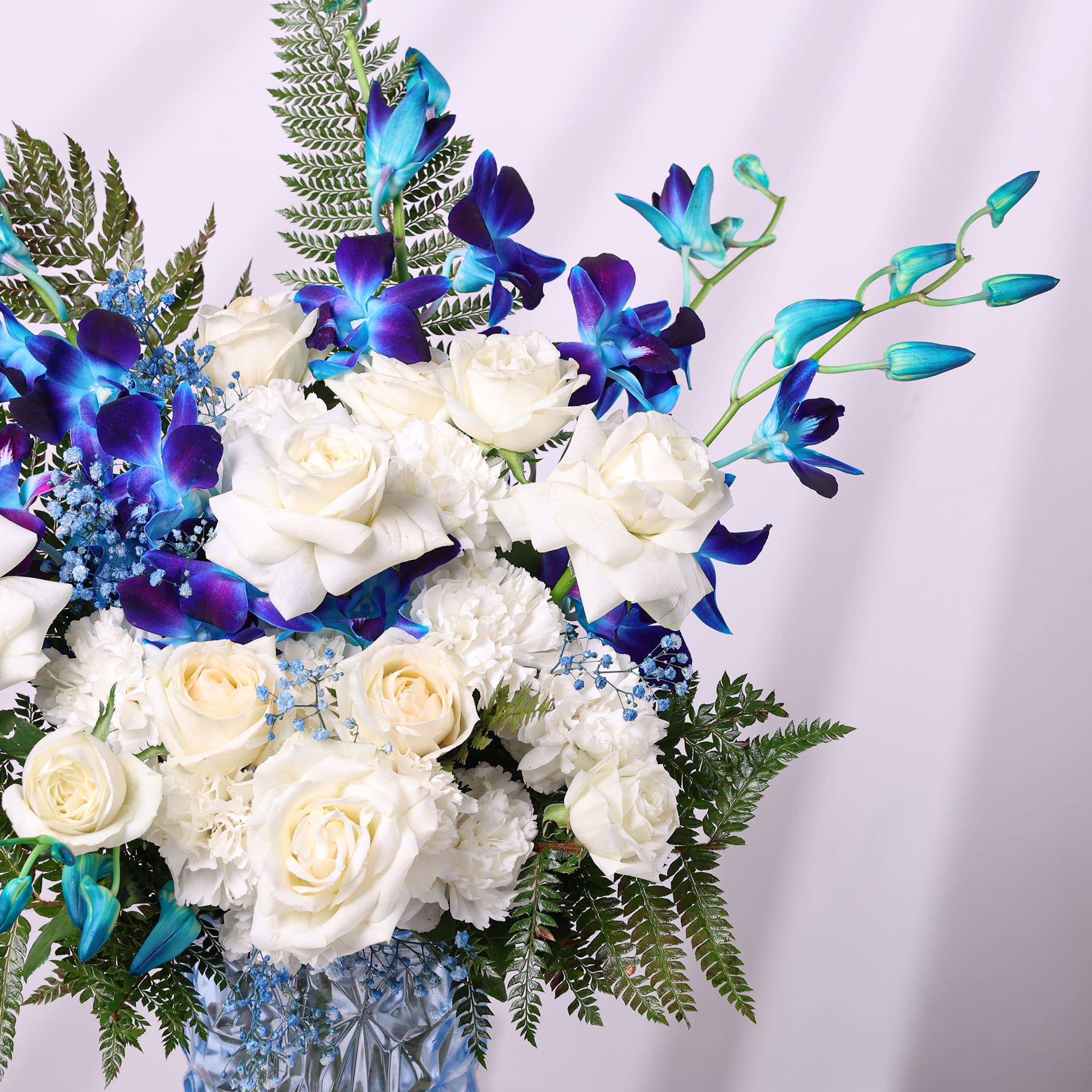 Serene White & Blue Floral Arrangement