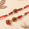 Vibrant Stone Bhaiya Bhabhi Rakhi set