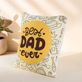 Best Dad Ever Personalised Cushion - Side View