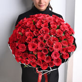 Send a Bunch of Pure Love 100 Roses Flower Online, Price Rs.5145 ...