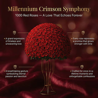 1000 red roses bunch