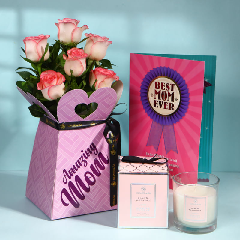Blush Rose N Bliss Hamper For Mom