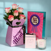 Blush Rose N Bliss Hamper For Mom