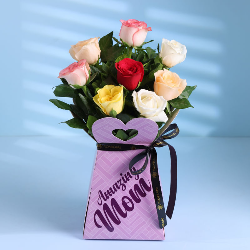 Vibrant Roses Surprise For Mom