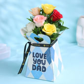 Love You Dad Box Featuring Mixed Roses