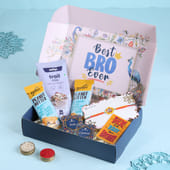 Rakhi Box with Mandala Rakhi Trail Mix Protein Bars n Roli Card