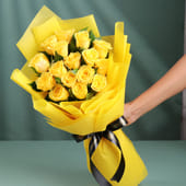 Radiant Bunch of Yellow Roses