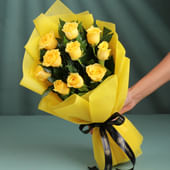 Cheerful Bunch of Yellow Roses