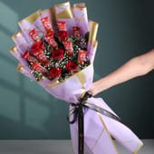 Rose N Kitkat Chocolate Bouquet Mktplc