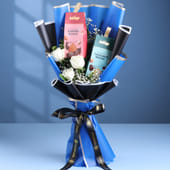 Meadow White Roses N Choco Rocks Combo Mktplc