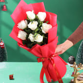 Pure Elegance White Rose Bouquet MKTPLC