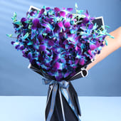 Midnight Blue Orchid Luxury Wrap MKTPLC