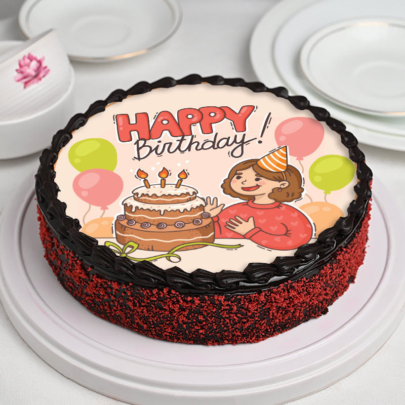 Buy chocolate Velvety Poster Cake