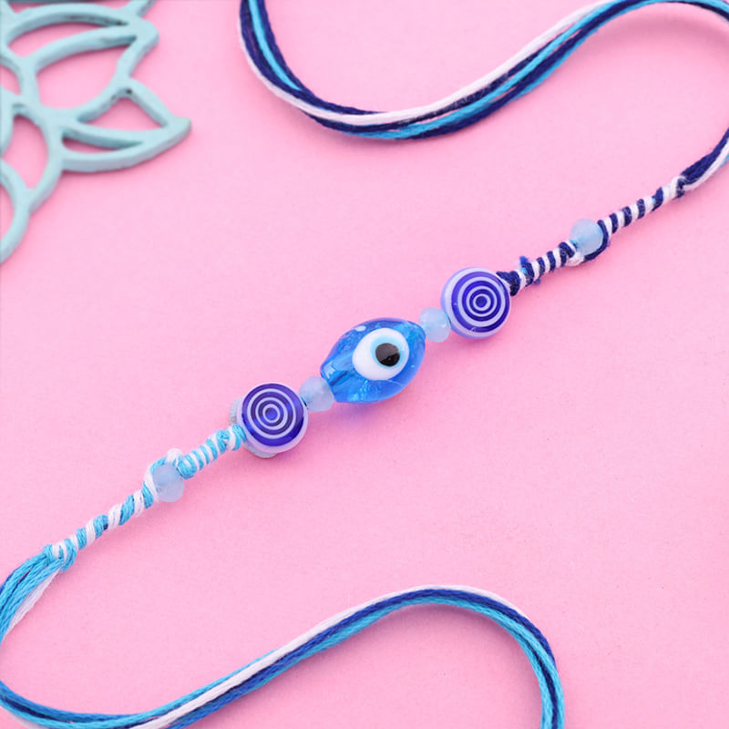 Spiral Beads Evil Eye Rakhi