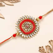 Mandala Artwork Zardosi Rakhi