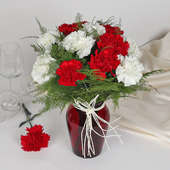 Red N White Carnations