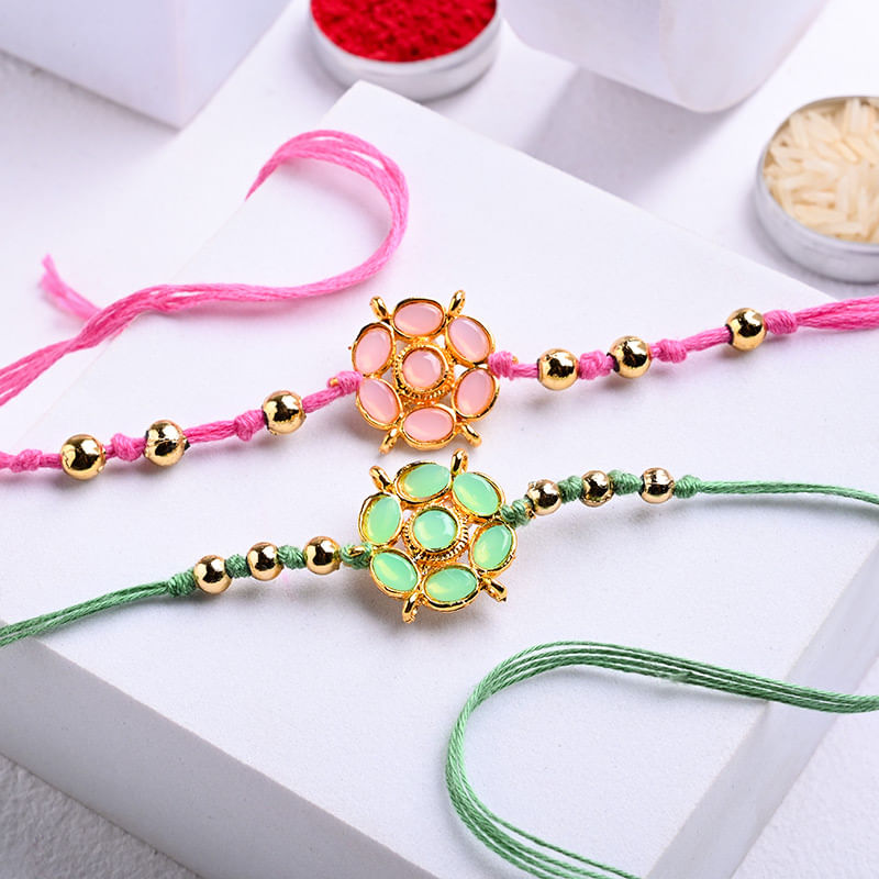 Pastel Floral Rakhi