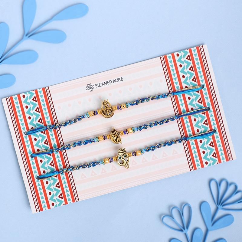 Buy Set of Three Divine Rakhi for Brother 