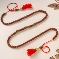 Brown Beads Bracelet Like Rakhi
