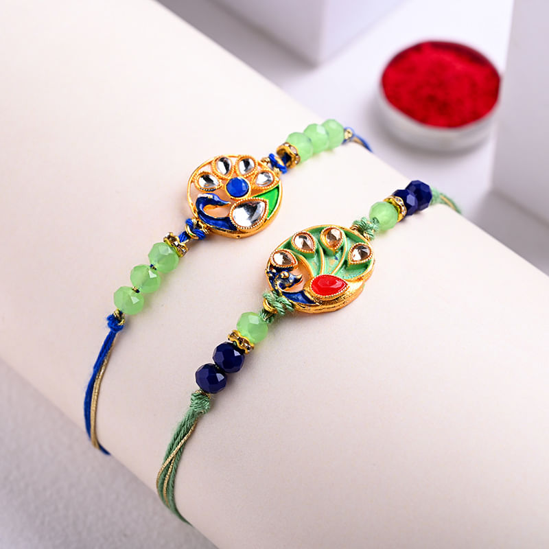 Buy Good Luck Peacock Rakhis