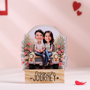 Personalised Couple Car Bonnet Caricature