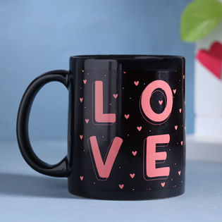 Love Black Mug 