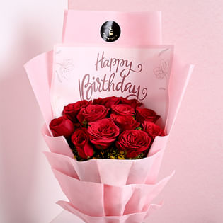 Happy Birthday Bouquet Of Roses