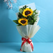 2 Sunflowers In Non Woven Sheet