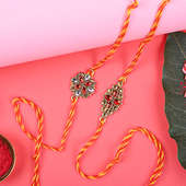 Order Traditional Rakhi Set With Sweets Combo Online
