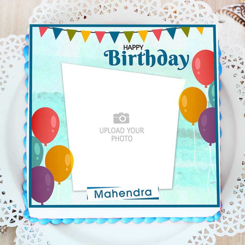 Photo on Cake for Birthday