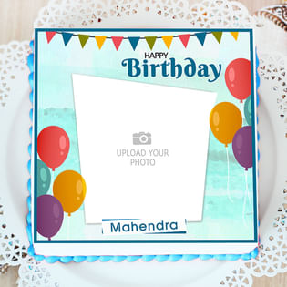 Photo on Cake for Birthday