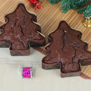 2 Tree Shaped Plum Cakes