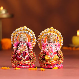 Divine Lakshmi Ganesh Idol Set