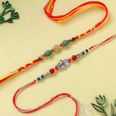 Exquisite Hamsa Rakhi Duo