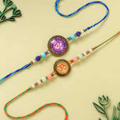 Auspicious Om Rakhi Duo