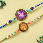 Auspicious Om Rakhi Duo