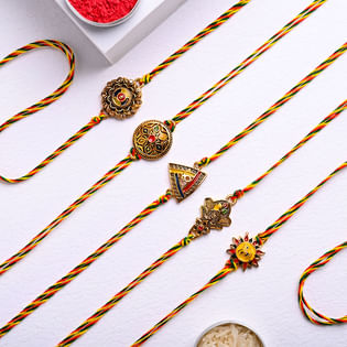 Five Auspicious Charm Rakhis-New zealand