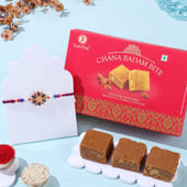 Floral Beaded Rakhi With Chana Badam Bites