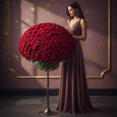 Declaration Beyond Words 250 Red Roses