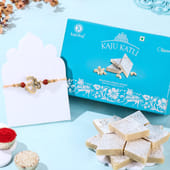 Divine Om Rakhi With Kaju Katli
