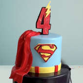Two Tier Dc Superhero Fondant Cake