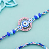 Blue Beaded Evil Eye Rakhi