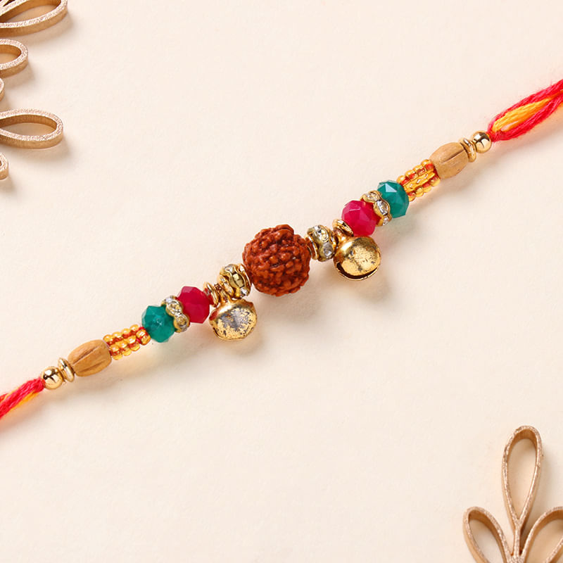 Sacred Rudraksha Beads Rakhi