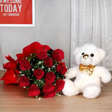 Order Ferrero Rose Heart Box Combo Online, Price Rs.2745 | FlowerAura
